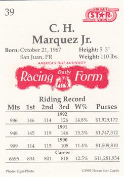 1993 Jockey Star #39 Carlos Marquez Jr. Back